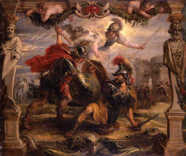Achille tuant Hector (toile de Rubens)