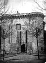 Loches : Château - Porte Royale ou châtelet d'entrée (au nord-ouest de l'enceinte) : Façade extra-muros