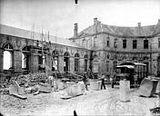 Verdun : Evêché  (ancien) - Vue d'angle, chantier