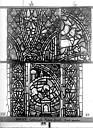 Rouen : Cathédrale - Vitrail, déambulatoire, baie 57, Histoire de Joseph, dixième panneau en haut