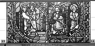 Rouen : Cathédrale - Vitrail, sacristie des Chanoines, saint Pierre et saint Paul, septième panneau
