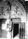 Morlaix : Eglise Saint-Melaine - Porche sud, intérieur: portail