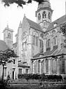 Semur-en-Auxois : Eglise Notre-Dame - Bras du transept sud: vue extérieure et clocher