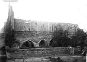 Paimpol : Abbaye de Beauport (ancienne) - Façade sud: ruines
