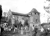 Malemort-sur-Corrèze : Eglise Saint-Sanctin ou Saint-Xantin - Angle sud-ouest et cimetière