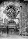 Bénisson-Dieu (La) : Eglise Saint-Bernard* ancienne abbaye - Portail et rosace