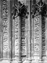 Rouen : Cathédrale Notre-Dame - Portail, piédroit, quatrefeuilles