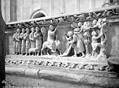 Bourget-du-Lac (Le) : Eglise - Intérieur, choeur : haut-relief représentant des scènes de l'évangile (L'Entrée du Christ dans Jérusalem)