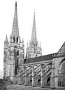 Bayonne : Cathédrale Notre-Dame - Façade sud et clochers