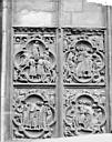 Paris 04 : Cathédrale Notre-Dame - Transept sud : bas-relief décorant le soubassement