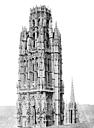 Rouen : Cathédrale Notre-Dame - Tour dite de Beurre : partie supérieure, côté nord-est
