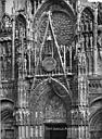 Rouen : Cathédrale Notre-Dame - Façade ouest : partie supérieure du portail central