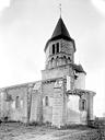 Chappes : Eglise - Façade sud : Clocher et abside