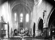 Sarlat-la-Canéda : Cathédrale Saint-Sacerdos (ancienne) - Vue intérieure de la nef, vers le choeur