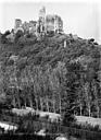 Saint-Jean-Ligoure : Château de Chalusset (ruines) - Vue d'ensemble prise en contrebas