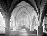 Laître-sous-Amance : Eglise - Vue intérieure de la nef, vers l'ouest