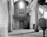 Meilars : Eglise Notre-Dame-de-Confort - Vue intérieure de la nef vers l'entrée