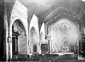 Laroque-d'Olmes : Eglise - Vue intérieure de la nef vers le choeur