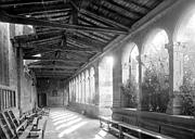 Marmande : Eglise Notre-Dame - Cloître : Vue intérieure d'une galerie