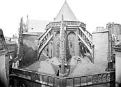 Paris 04 : Eglise Saint-Merri - Ensemble est : Partie supérieure de l'abside et toitures