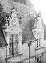 Azay-le-Rideau : Château - Aile en retour, façade est sur la cour d'honneur : Deux grandes lucarnes