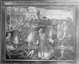Sacquenay : Eglise - Panneau peint, Lapidation de saint Etienne