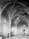 Vic-sous-Thil : Collégiale de Thil (ruines) - Vue intérieure de la nef vers le sud-ouest