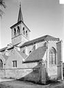 Flavigny-sur-Ozerain : Eglise Saint-Genest - Façade sud : Abside et clocher