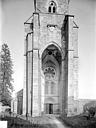 Sainte-Sabine : Eglise - Façade ouest : Partie inférieure de la tour