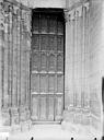 Beaune : Eglise Notre-Dame - Portail nord de la façade ouest : Porte à vantaux