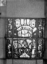 Toul : Eglise Saint-Gengoult - Vitrail du transept nord, fenêtre B, 2ème lancette à gauche, panneaux au dessus 11, 12