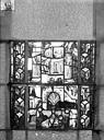 Toul : Eglise Saint-Gengoult - Vitrail du transept nord, fenêtre B, 3ème lancette, panneaux  au dessus 19, 20