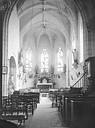 Francueil : Eglise Saint-Thibault - Vue intérieure de la nef vers le choeur