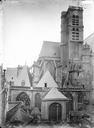 Paris : Eglise Saint-Gervais-Saint-Protais - Abside et clocher, coté nord