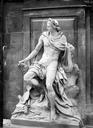 Paris : Domaine national du Palais-Royal - Cour d'honneur, statue d'Appollon ou Beaux-arts