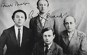 André Breton, Paul Eluard, Tristan Tzara et Benjamin Péret, copyright Rue des Archives /TAL