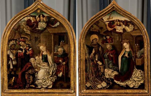 Diptyque de Charlotte de Savoie Nativité et Adoration des mages
