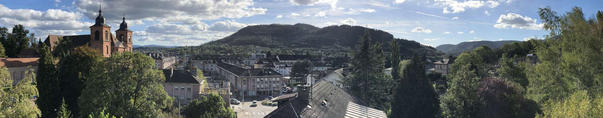 Saint-Dié. Vue des massifs du Kemberg et de la Madeleine