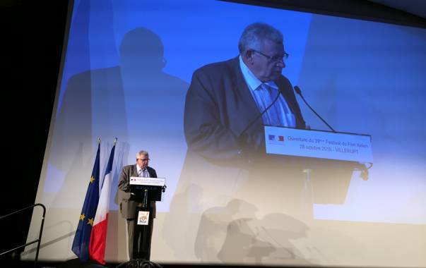 Inauguration du festival du film italien de Villerupt par le secrétaire d'Etat au budget Christian Eckert