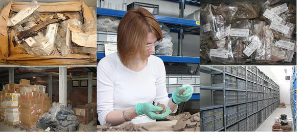 Aperçu "avant/après" d'un chantier de collection © Archéologie Alsace