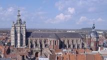 Vue de la collégiale à partir du Beffroi de la ville