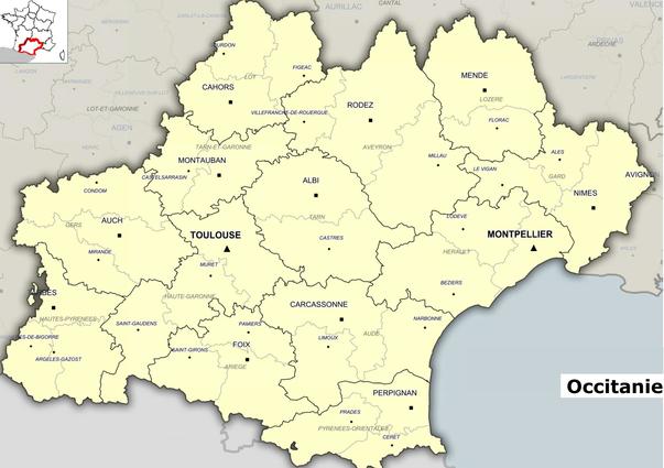 Carte Occitanie