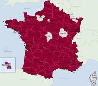 Carte des Bibliothèques departementales partenaires de l'Observatoire