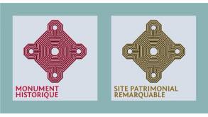 Plaques signalétiques : Monument historique & Site patrimonial remarquable