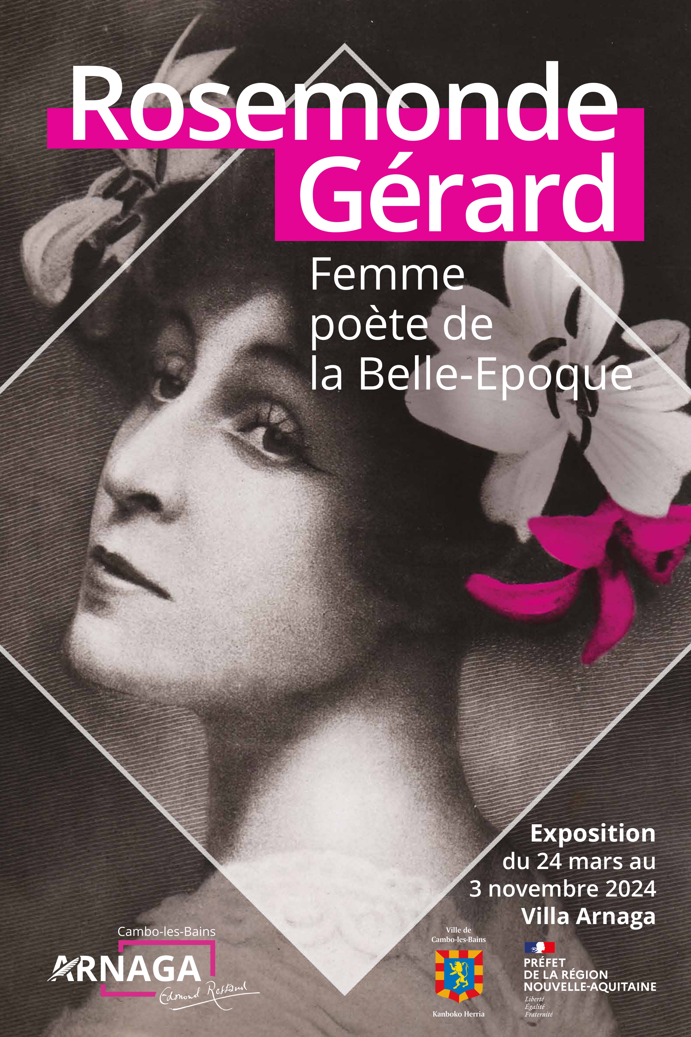 Affiche de l'exposition "Rosemonde Gérard, femme poète de la Belle-Époque"
