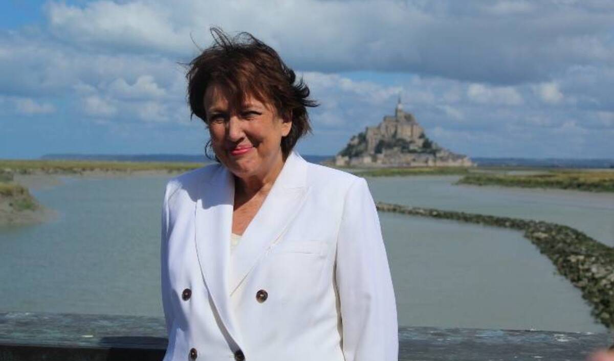 Roselyne Bachelot-Narquin, ministre de la Culture, en déplacement dans la Manche