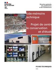 Couverture du livret Aide-mémoire technique. Projet de centre de conservation et d'étude, édition 2024.jpg