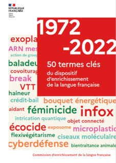 Couverture « 50 termes clés du dispositif d’enrichissement de la langue française »