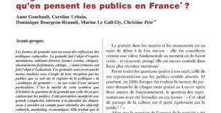 La Gratuité des musées et des monuments : qu’en pensent les publics en France ? 