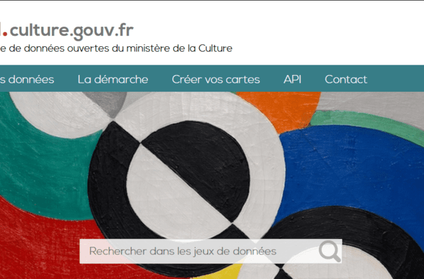 Page d'acceuil de data culture